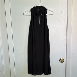 HYFVE Black Halter Sheath Midi Dress